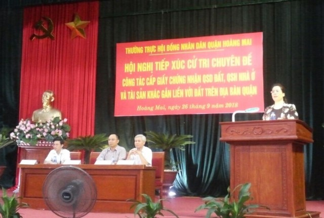 Hoàng Mai: TXCT chuyên đề về công tác cấp Giấy chứng nhận QSD đất, QSH nhà ở và tài sản khác gắn liền với đất 